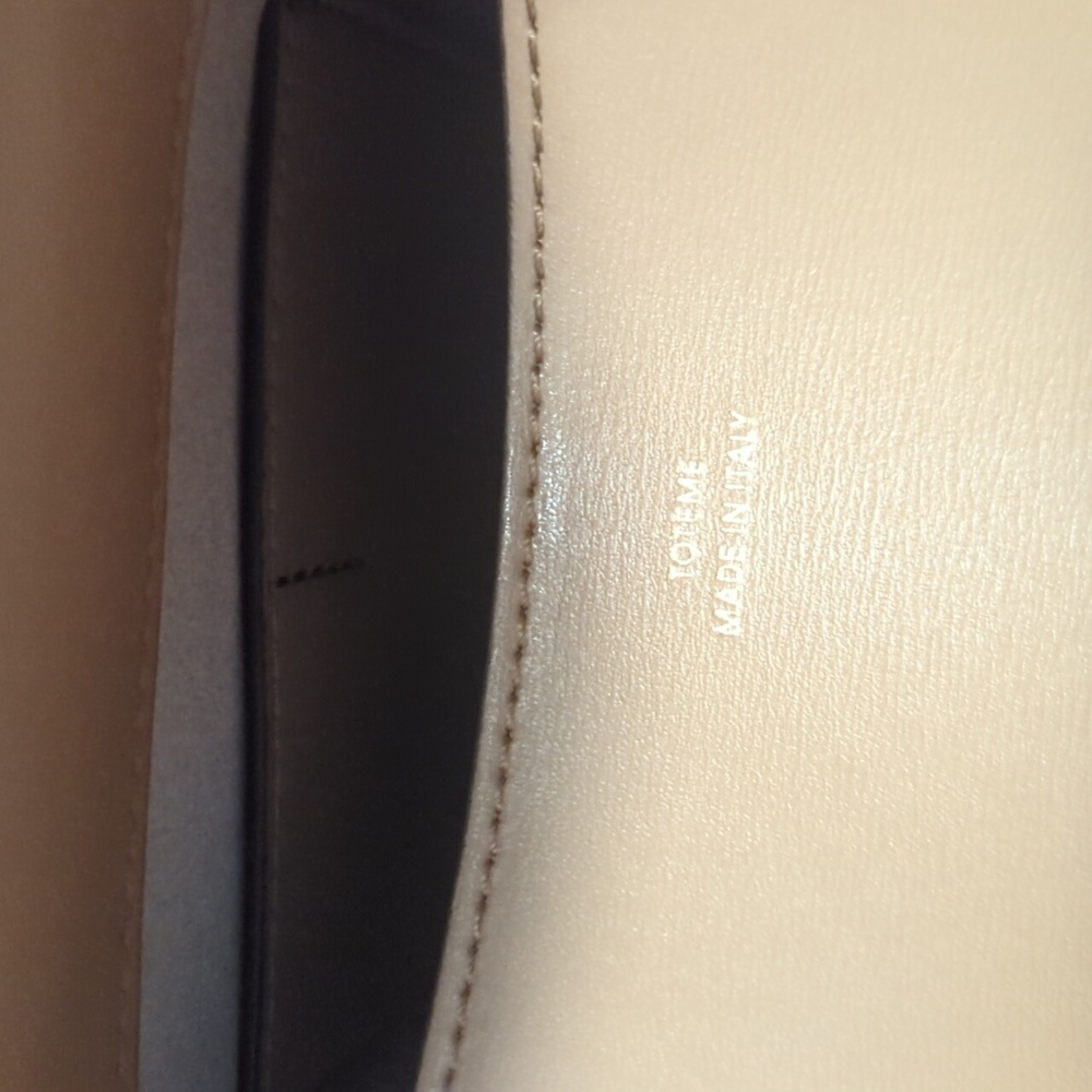 Toteme T lock Leather Clutch Camel - Picture 3 of 4